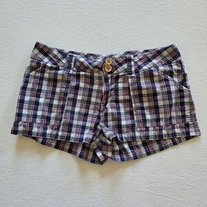 Vintage Y2K Plaid Lowrise Short Shorts 100% Cotton  Rip Curl Surfing Company